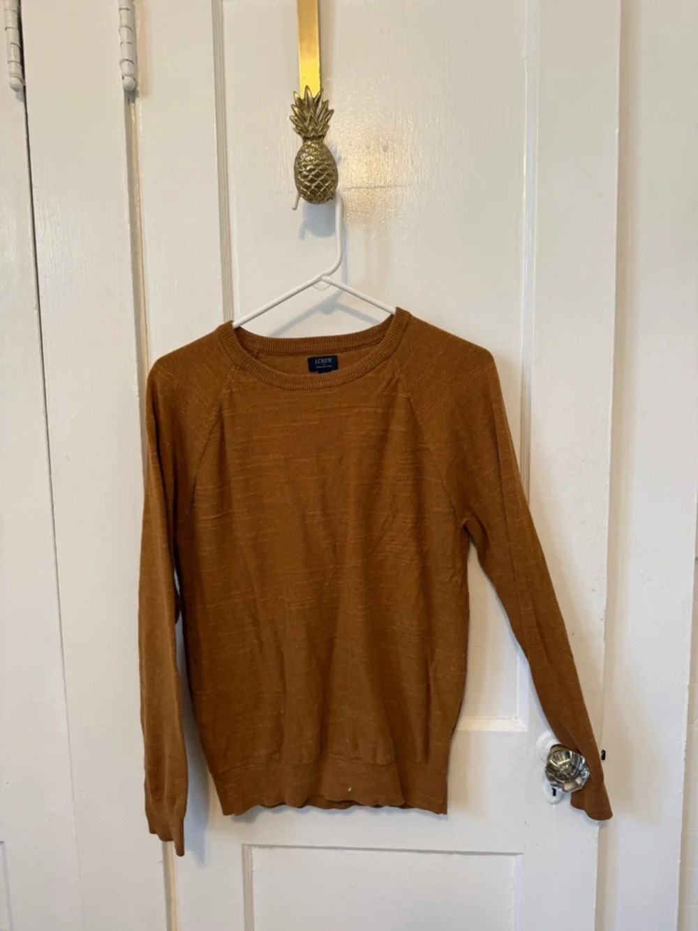 J. Crew Crewneck Sweater in Burnt Orange